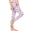 Illustration Rabbit Cartoon Background Pattern Lightweight Velour Classic Yoga Leggings View4