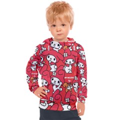 Rabbit Background Cartoon Kids  Hooded Pullover by Sudhe