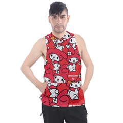 Rabbit Background Cartoon Men s Sleeveless Hoodie by Sudhe