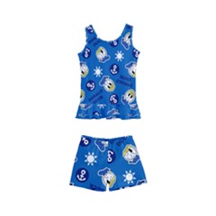 Illustration Duck Cartoon Background Kids  Boyleg Swimsuit by Sudhe