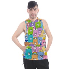 Care Bears Bear Background Cartoon Men s Sleeveless Hoodie by Sudhe