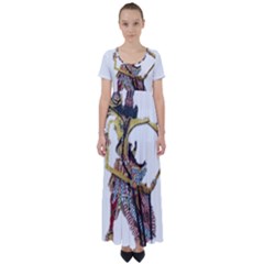 Im Fourth Dimension Abimanyu High Waist Short Sleeve Maxi Dress by imanmulyana