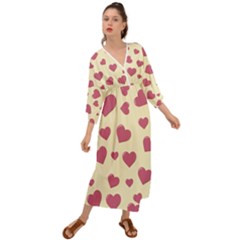 Valentine Flat Love Hearts Design Romantic Grecian Style  Maxi Dress by Amaryn4rt