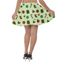 Illustration Festive Background Holiday Background Velvet Skater Skirt View2