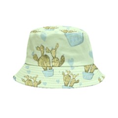 Background Pattern Green Cactus Flora Inside Out Bucket Hat by Amaryn4rt