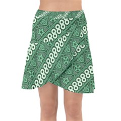 Vector Batik Pattern Java Indonesia Art Wrap Front Skirt by Wegoenart