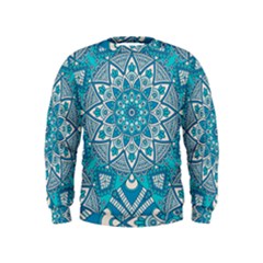 Mandala Blue Kids  Sweatshirt by zappwaits