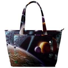 Planets In Space Back Pocket Shoulder Bag  by Sapixe