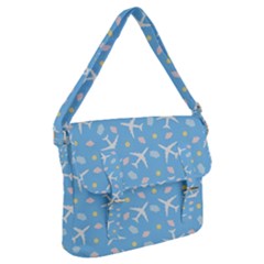 Plane Sky Background Pattern Buckle Messenger Bag by danenraven