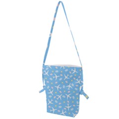 Plane Sky Background Pattern Folding Shoulder Bag by danenraven