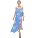 Illustration Seashell Clam Pattern Art Design Maxi Chiffon Cover Up Dress View1