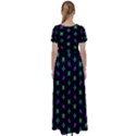 Pattern Background Bright Pattern High Waist Short Sleeve Maxi Dress View2