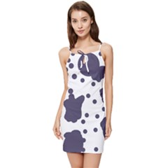 Illustration Cow Pattern Texture Cloth Dot Animal Summer Tie Front Dress by danenraven