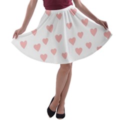 Small Cute Hearts A-line Skater Skirt by ConteMonfrey