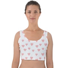 Small Cute Hearts Velvet Crop Top by ConteMonfrey