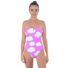 Purple Clouds  Tie Back One Piece Swimsuit by ConteMonfrey