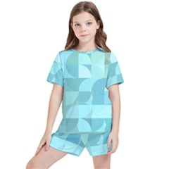 Geometric Ocean  Kids  Tee And Sports Shorts Set by ConteMonfrey