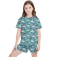 Llama Clouds  Kids  Tee And Sports Shorts Set by ConteMonfrey