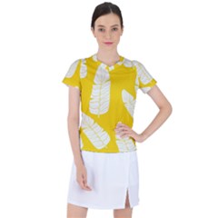 Yellow Banana Leaves Women s Sports Top by ConteMonfrey