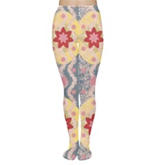 Background Flower Abstract Pattern Tights by danenraven