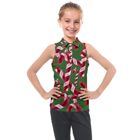 Christmas Wrapping Paper Abstract Kids  Sleeveless Polo Tee by danenraven