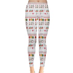 Christmas Holiday Xmas Winter Inside Out Leggings by danenraven