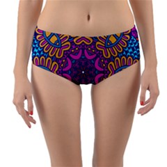 Mandala Fishes Reversible Mid-waist Bikini Bottoms by ConteMonfrey