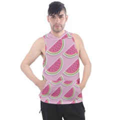 Pink Melon Wayermelon Pattern Food Fruit Melon Men s Sleeveless Hoodie by Ravend