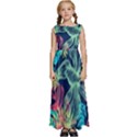 Sheets Tropical Picture Plant Pattern Kids  Satin Sleeveless Maxi Dress View1