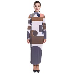 Background Wallpaper Abstract Turtleneck Maxi Dress by Ravend