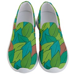 Leaves Pattern Autumn Background Men s Lightweight Slip Ons by Ravend