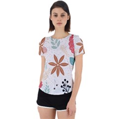 Nature Flora Background Wallpaper Back Cut Out Sport Tee by Ravend