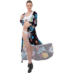 Design Print Pattern Colorful Maxi Chiffon Beach Wrap by Ravend