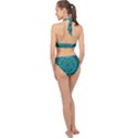 Illusion Geometric Background Halter Side Cut Swimsuit View2