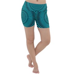 Illusion Geometric Background Lightweight Velour Yoga Shorts by Ravend