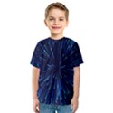 Particle Art Background Blue Kids  Sport Mesh Tee View1