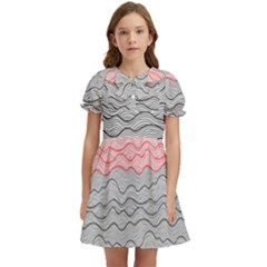 Creation Painting Fantasy Texture Kids  Bow Tie Puff Sleeve Dress by Ravend