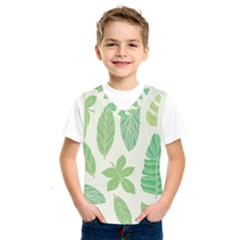 Watercolor Banana Leaves  Kids  Basketball Tank Top by ConteMonfrey