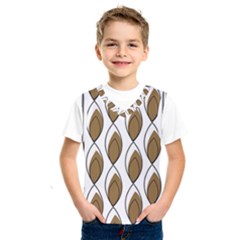 Brown Minimalist Leaves  Kids  Basketball Tank Top by ConteMonfrey