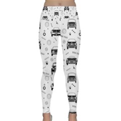 Pattern Retro Italy Cars Classic Lightweight Velour Classic Yoga Leggings by danenraven