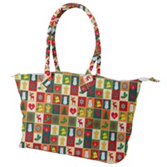 Xmas Christmas Pattern Canvas Shoulder Bag by danenraven