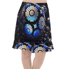 Illustration Tech Galaxy Robot Bot Science Fishtail Chiffon Skirt by danenraven