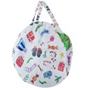 New Year Christmas Sketch Gifts Giant Round Zipper Tote View2