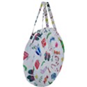 New Year Christmas Sketch Gifts Giant Round Zipper Tote View3