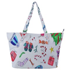 New Year Christmas Sketch Gifts Full Print Shoulder Bag by artworkshop