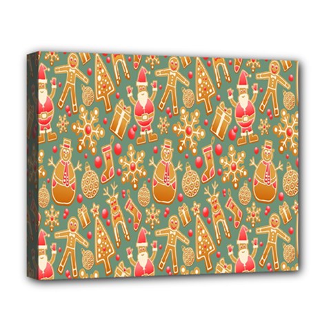 Gingerbread Christmas Decorative Deluxe Canvas 20  X 16  (stretched) by artworkshop