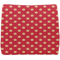 Felt Background Paper Red Yellow Star Seat Cushion by artworkshop