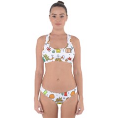 Cute Sketch  Fun Funny Collection Cross Back Hipster Bikini Set by artworkshop