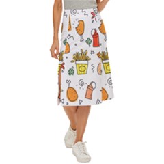 Cute Sketch  Fun Funny Collection Midi Panel Skirt by artworkshop