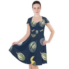 Vintage Vegetables Zucchini  Cap Sleeve Midi Dress by ConteMonfrey